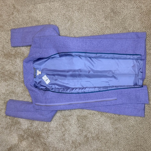 NWT J Crew Lilac Purple Wool Blend Cocoon Pea Coat - Picture 13 of 13